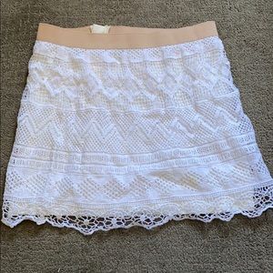 White crochet skirt